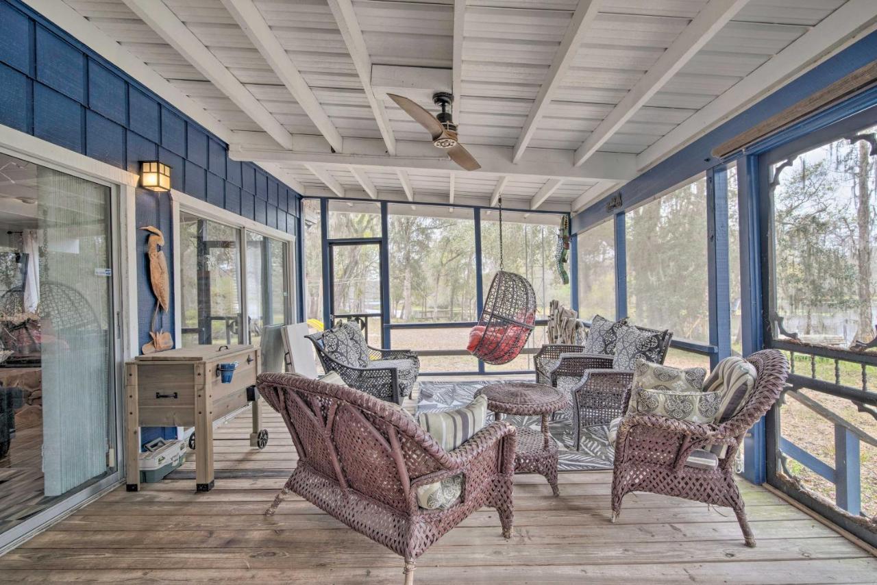 Unplugged Withlacoochee Riverfront Retreat! 부시넬 외부 사진